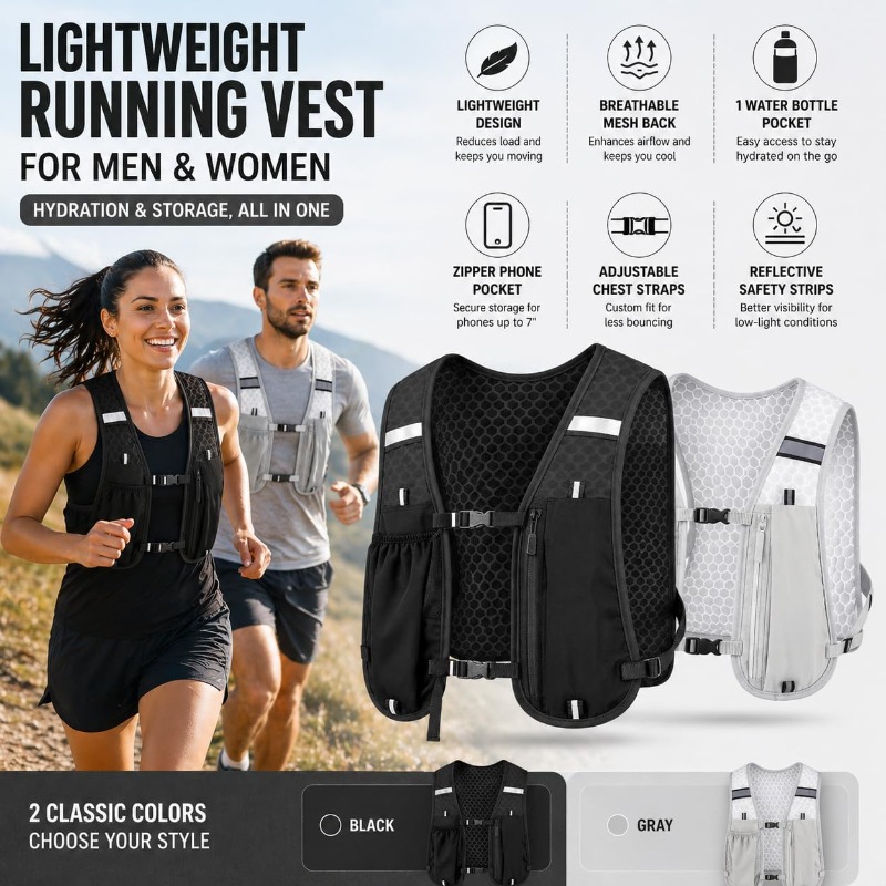 Gilet réfléchissant léger pour - Running Gear For Your Phone avis et prix