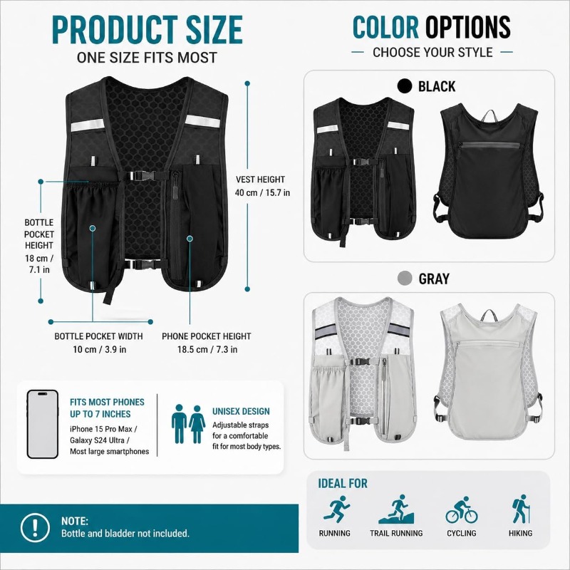 Gilet réfléchissant léger pour - Running Gear For Your Phone avis et prix